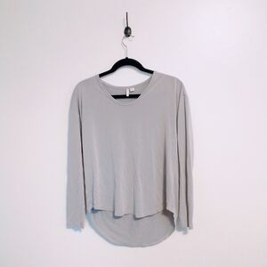 Cato light grey scoop neck long sleeve basic to size xs